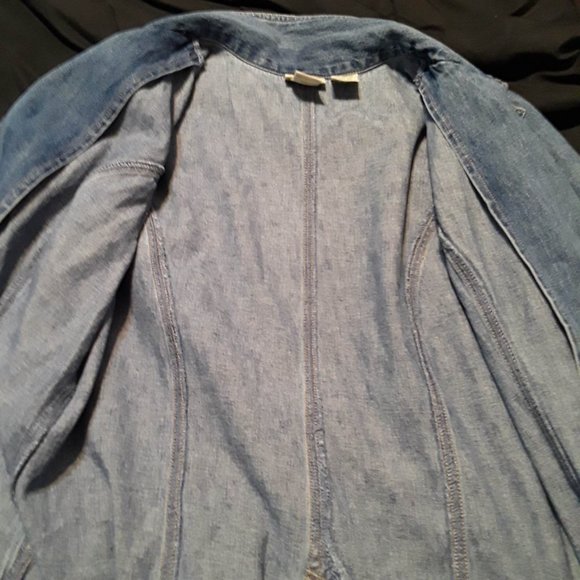 AUTHENTIC ST. JOHN'S BAY DENIM JACKET - WOMEN'S SIZE MEDIUM - 3 FRONT BUTTONS - Picture 7 of 7